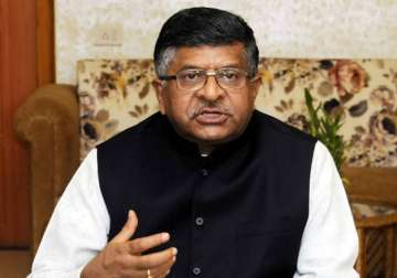 File pic of Union Minister Ravi Shankar Prasad -... File pic of Union Minister Ravi Shankar Prasad -...
