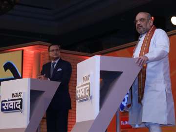 Rajat Sharma grills Amit Shah on sets if India... Rajat Sharma grills Amit Shah on sets if India...