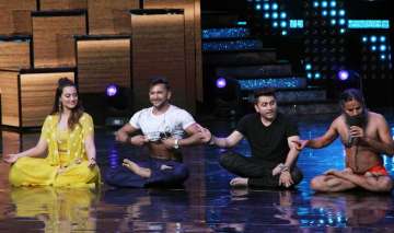 Baba Ramdev is a delight on Nach Baliye sets,... Baba Ramdev is a delight on Nach Baliye sets,...