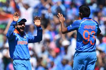 Virat Kohli celebrates with Jasprit Bumrah -... Virat Kohli celebrates with Jasprit Bumrah -...