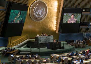 Sushma Swaraj at UNGA - India TV Sushma Swaraj at UNGA - India TV
