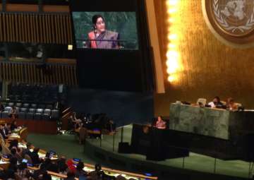 Sushma Swaraj at UNGA - India TV Sushma Swaraj at UNGA - India TV