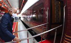 President Ram Nath Kovind boards a special train for Kanpur