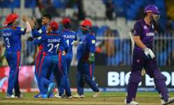 Afghanistan's wicket celebration