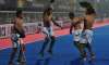 pakistani hockey players remove shirt make obscene gestures