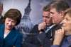 From left, Sen. Susan Collins, R-Maine, Sen. Jeff Flake,