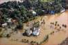 An aeriel view of the flooded locality of Aluva after heavy