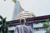 The Sensex touched an intra-day high of 34,858.35 points