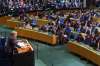 The UN chief lit a candle in honour of the 115 colleagues