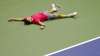 Dominic Thiem, of Austria, reacts after defeating Alexander