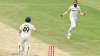 Mohammed Siraj of India celebrates the wicket of Steve