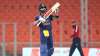India Captain Virat Kohli celebrates after making 50 during