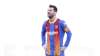 Barcelona's Lionel Messi reacts end of the Spanish La Liga