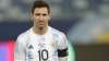 Argentina's Lionel Messi lines up prior to a Copa America