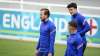 England's Harry Kane, left, Kieran Trippier and Harry