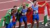 From right: Filippo Tortu, Lamont Jacobs Lorenzo Patta and