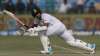 India's Wriddhiman Saha plays a shot during the day four of their first test cricket match with New 