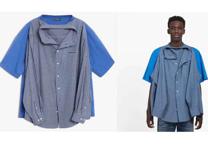 balenciaga shirt with shirt attached