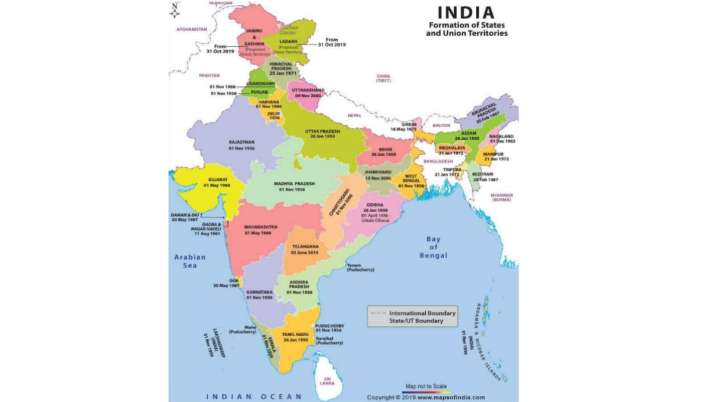 28 states of india map India Remapped Here S The Revised List Of States And Uts 28 states of india map